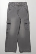 Baggy Cargo Denim Jeans Grey