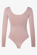 Long Sleeve Bodysuit Tan (1)