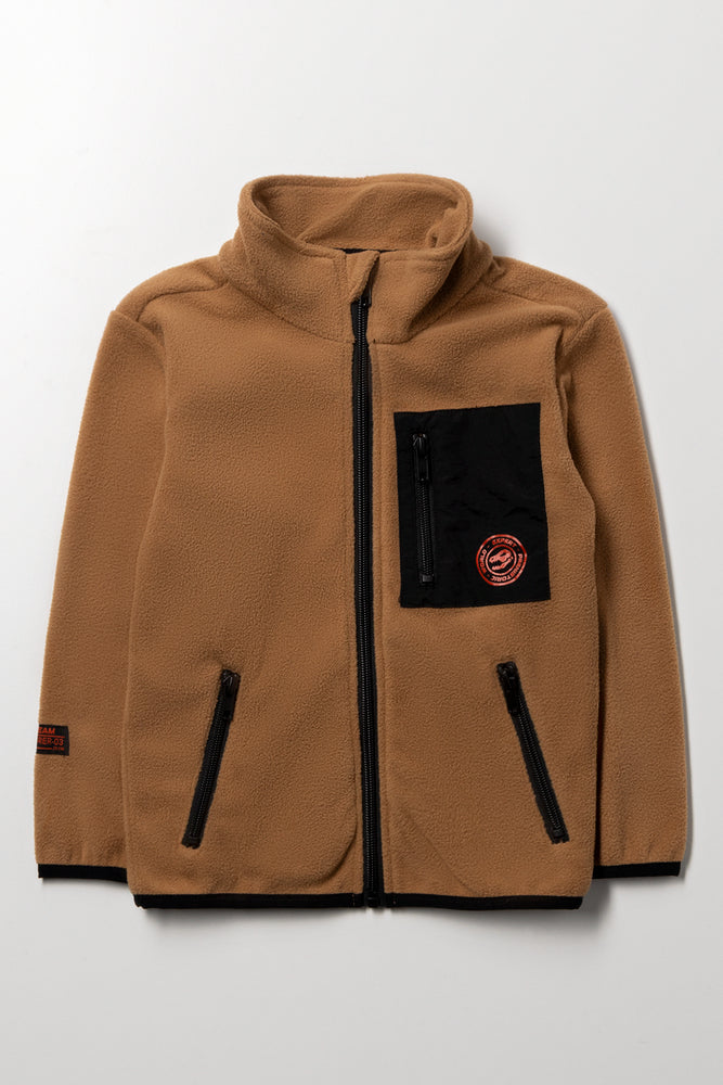 Zip Through Tracktop Camel | Tops & T-Shirts | Ackermans