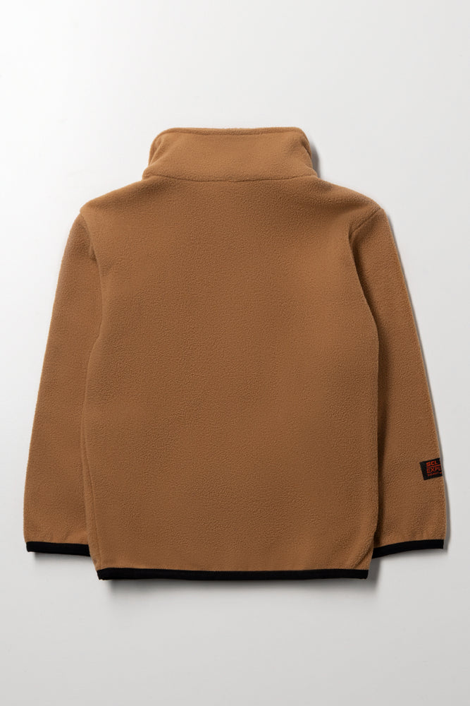 Zip Through Tracktop Camel | Tops & T-Shirts | Ackermans