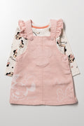 Minnie Mouse Pinafore Dress Set Pink