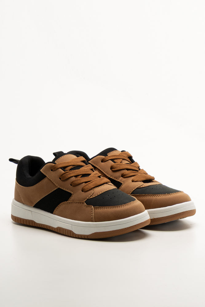 Skate Lace Up Sneakers Tan