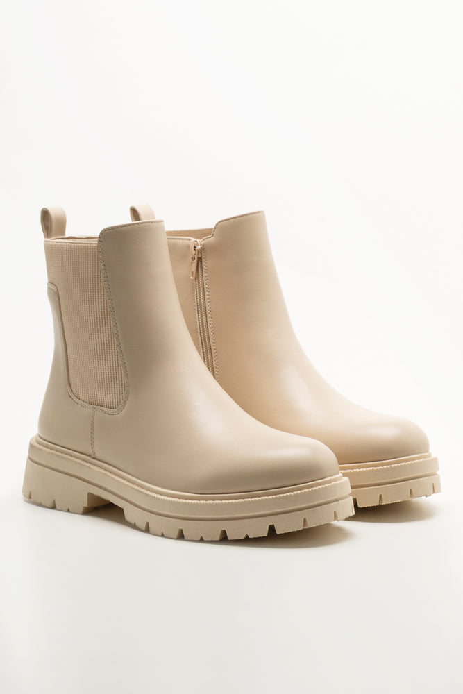 Chunky Chelsea Boots Natural