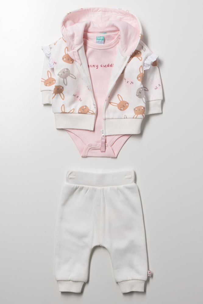 3 Piece Bunny Set Cream