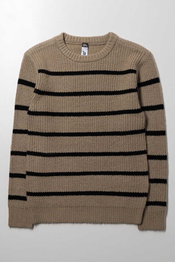 Stripe Crew Neck Jersey Natural