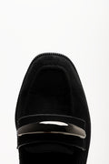 Metal Trim Loafers Black (4)