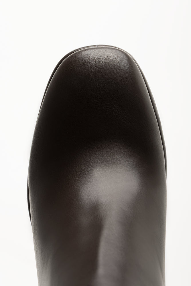 Block Heel Long Boots Brown (4)