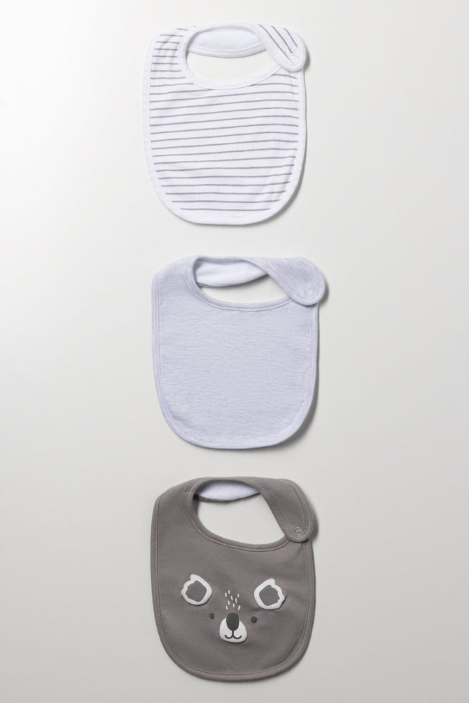 3 Pack Bibs Grey
