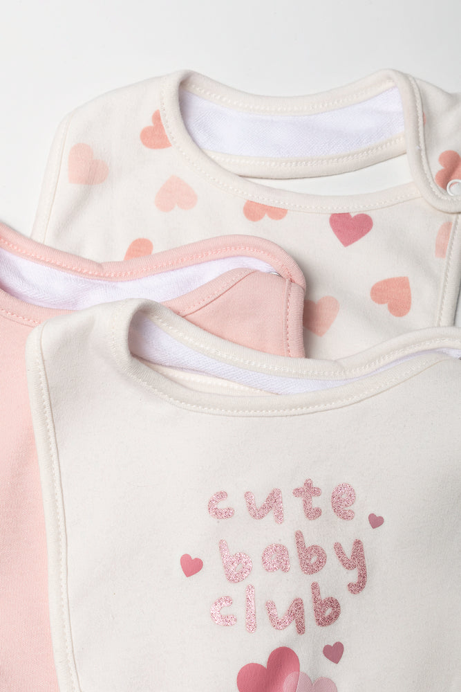 3 Pack Bibs Pink