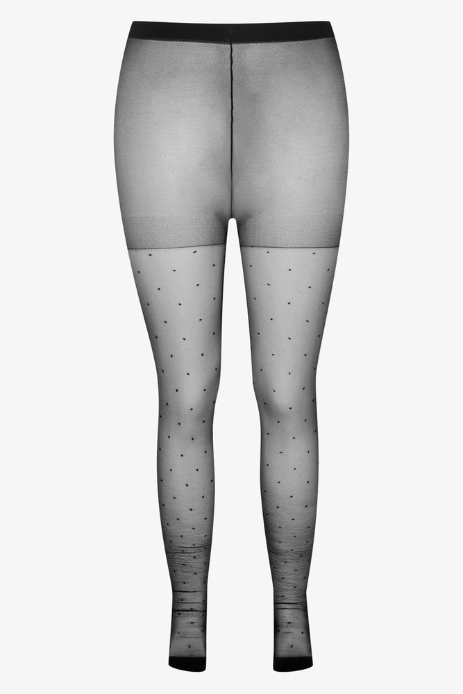 2 Pack Silky Jacquard Print Hosiery Black