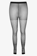 2 Pack Silky Jacquard Print Hosiery Black (1)