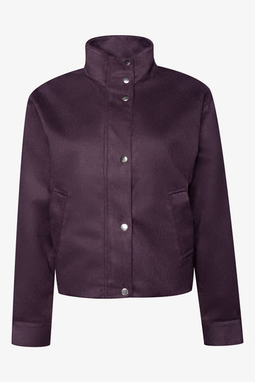 Funnel Neck Jacket Brown