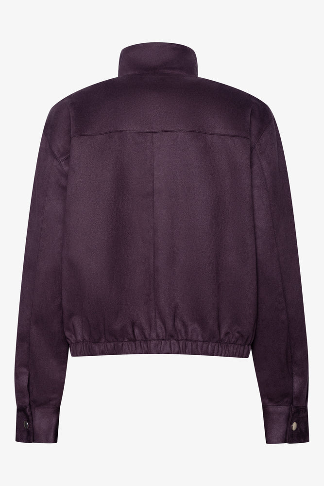 Funnel Neck Jacket Brown (1)