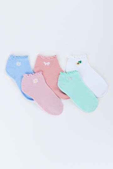 5 Pack Low Cut Socks Multicolour