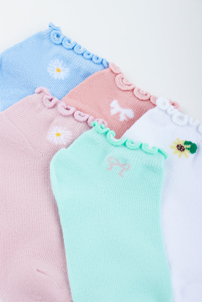 5 Pack Low Cut Socks Multicolour (1)