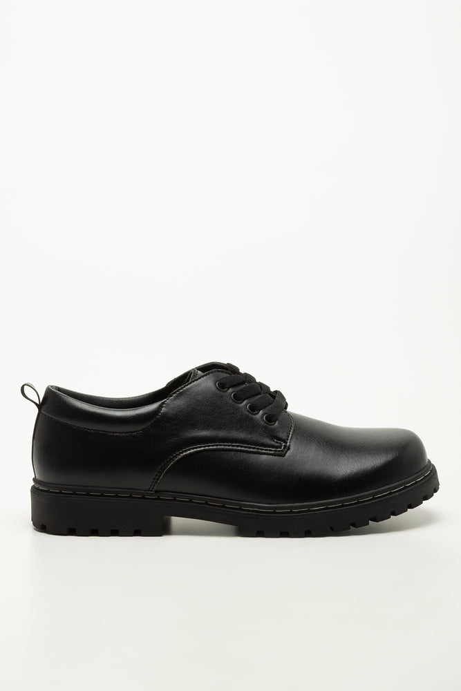 Boys Black Leather School Shoes (1)