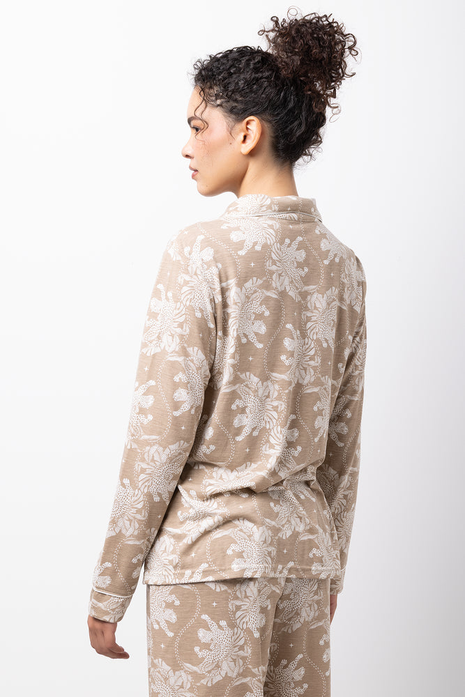 Leopard Print Button Down Pyjamas (2)