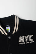 Fleece Baseball Jacket Black (1)