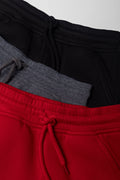 3 Pack Trackpants Black, Red And Dark Grey (1)