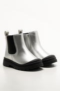 Metallic Chelsea Boots Silver