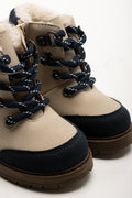 Collar Lace Up Boots Natural (2)