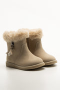 Tassel Fur Boots Natural