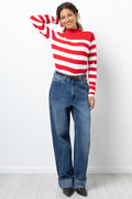 Relaxed Straight Leg Denim Jeans