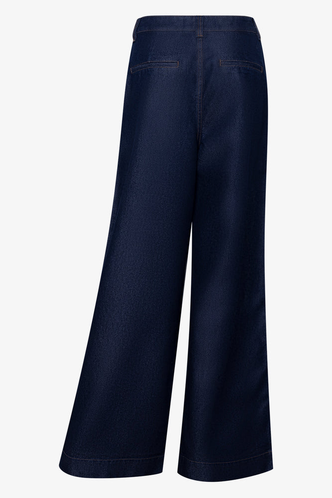 Wide Leg Denim Jeans Blue (1)