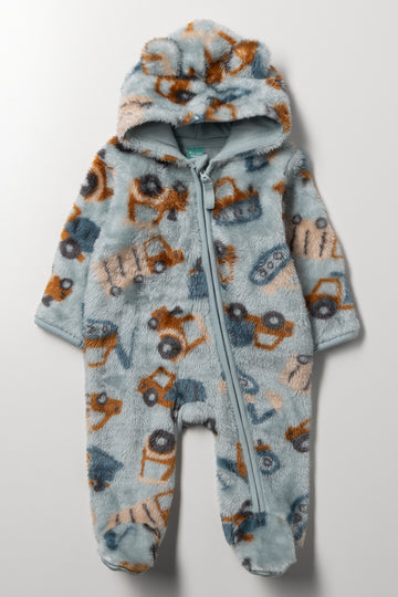 Trucks Babygrow Blue