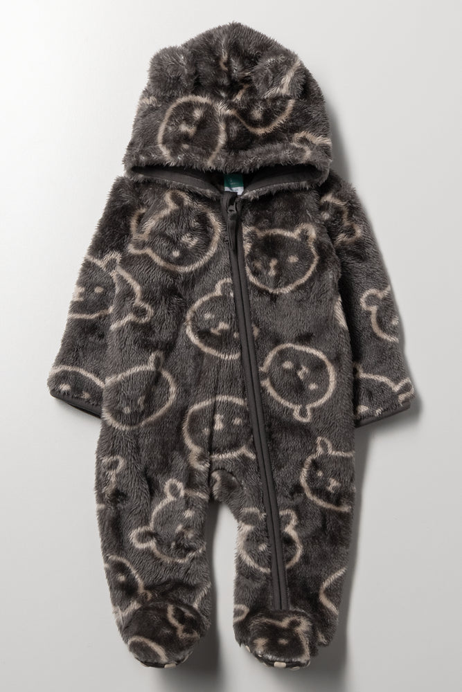 Bear Babygrow Grey