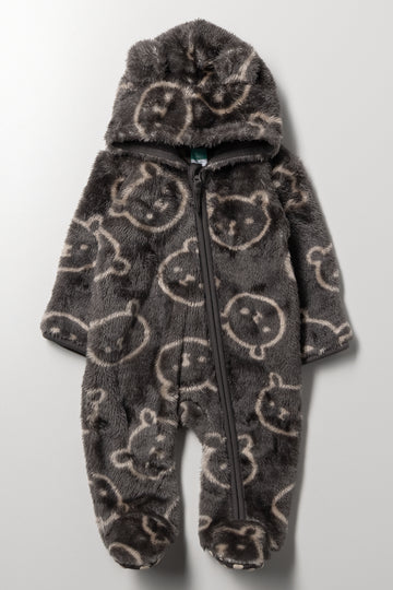 Bear Babygrow Grey