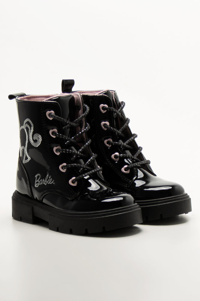 Barbie Lace Up Boots Black | Shoes | Ackermans