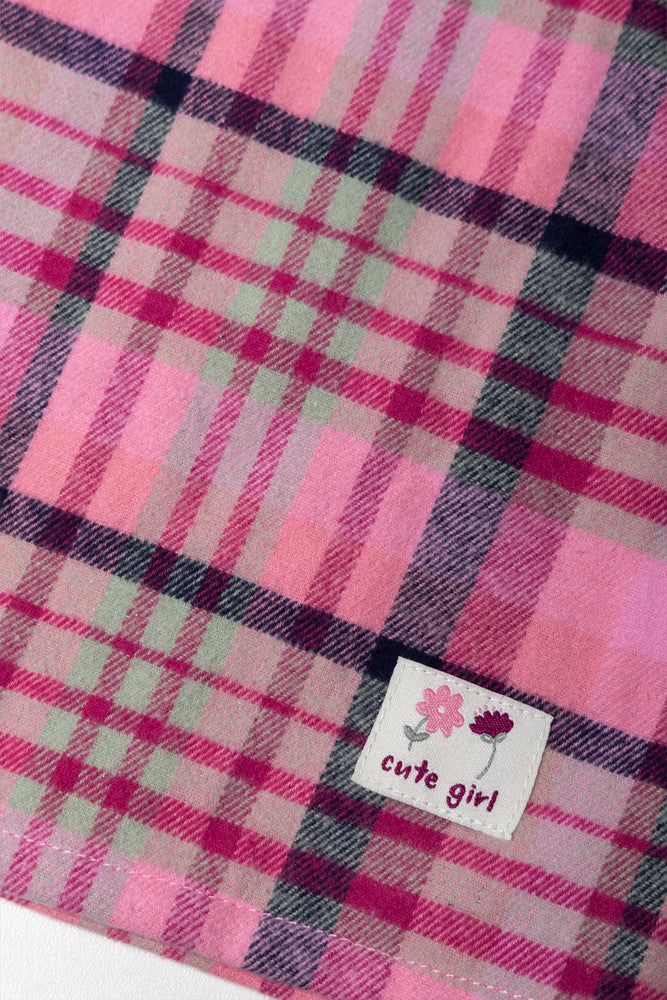 Curdoroy Pinafore Set Pink (2)