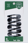 Black Hair Clip 6 Pack