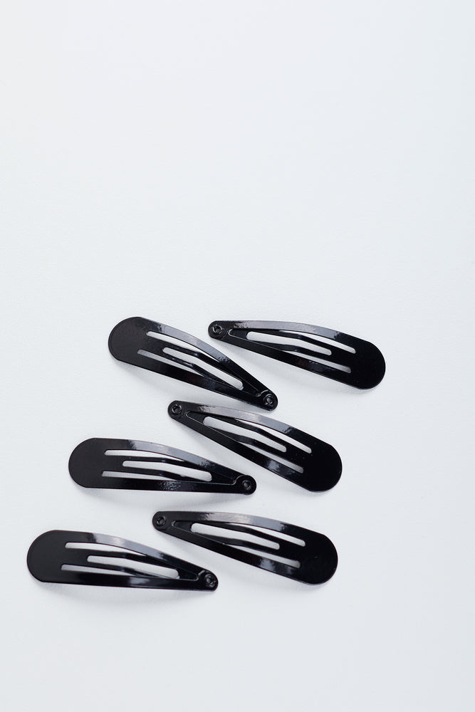 Black Hair Clip 6 Pack (1)