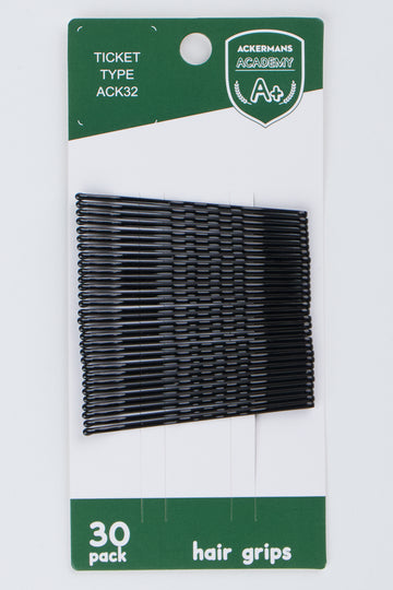 30 Pack Black Hair Grips