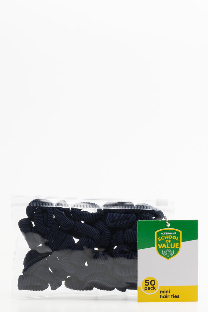 50 Pack Navy Mini Hair Ties