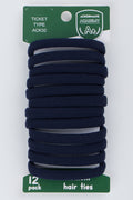 Navy Hair Rings 12 Pack