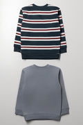 2 Pack Crew Neck Tracktops Blue And Grey (2)