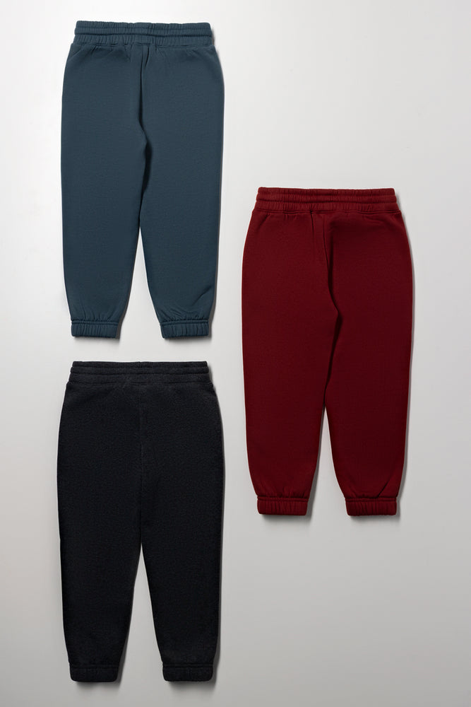 3 Pack Trackpants Indingo, Charcoal & Burgundy (2)