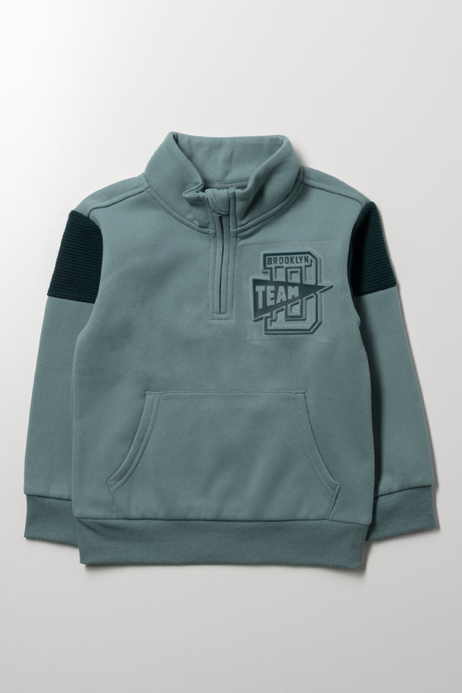 Zip Neck Tracktop Green