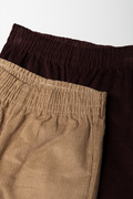 2 Pack Corduroy Pants Natural And Brown (1)