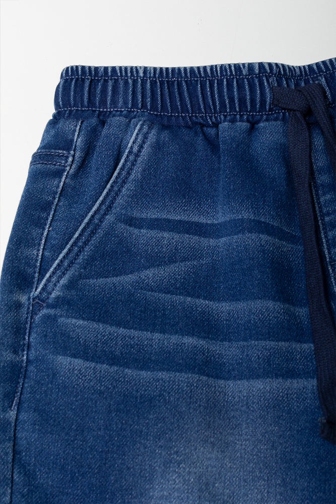 Relaxed Cargo Jogger Denim Jeans Blue (1)