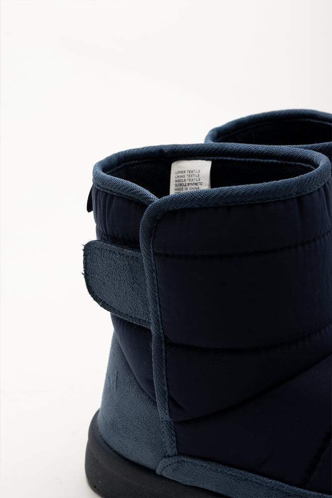 Quilted Comfy Boots Navy (3)