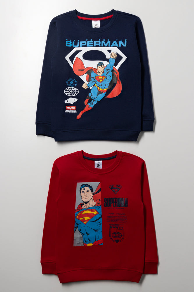 Superman 2 Pack Tracktops Red And Navy