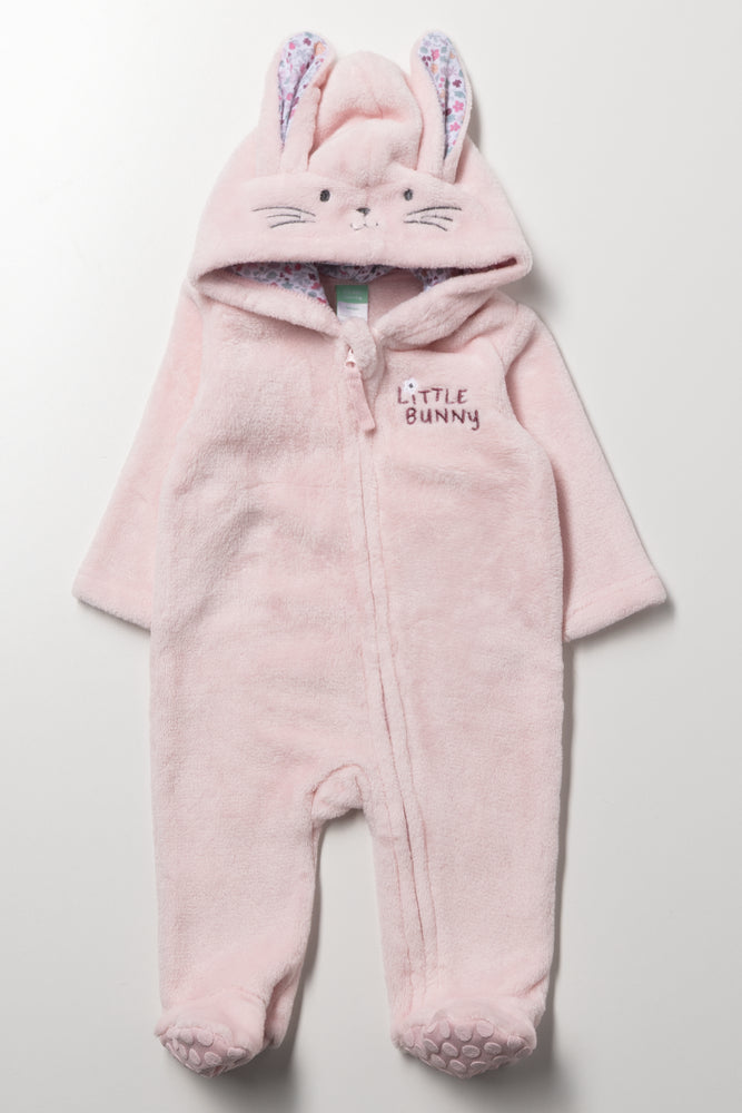 Fleece Babygrow Pink
