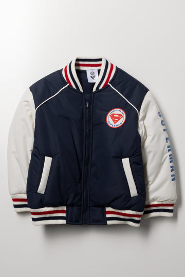 Superman Bomber Jacket Navy