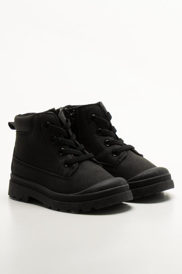 Combat Lace Up Boot Black