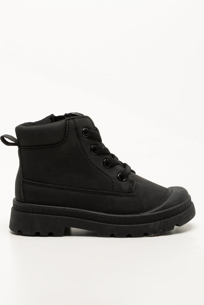 Combat Lace Up Boot Black