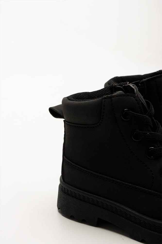 Combat Lace Up Boot Black (3)